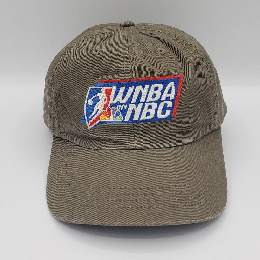 WNBA on NBC Tan Strapback Hat Made By Gear For Sports